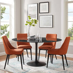 EEI-4879-BLK-BLK Lippa 60" Round Faux Marble Dining Table by Modway