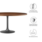 EEI-7071 Lippa 60" Round Pedestal Solid Wood Dining Table by Modway