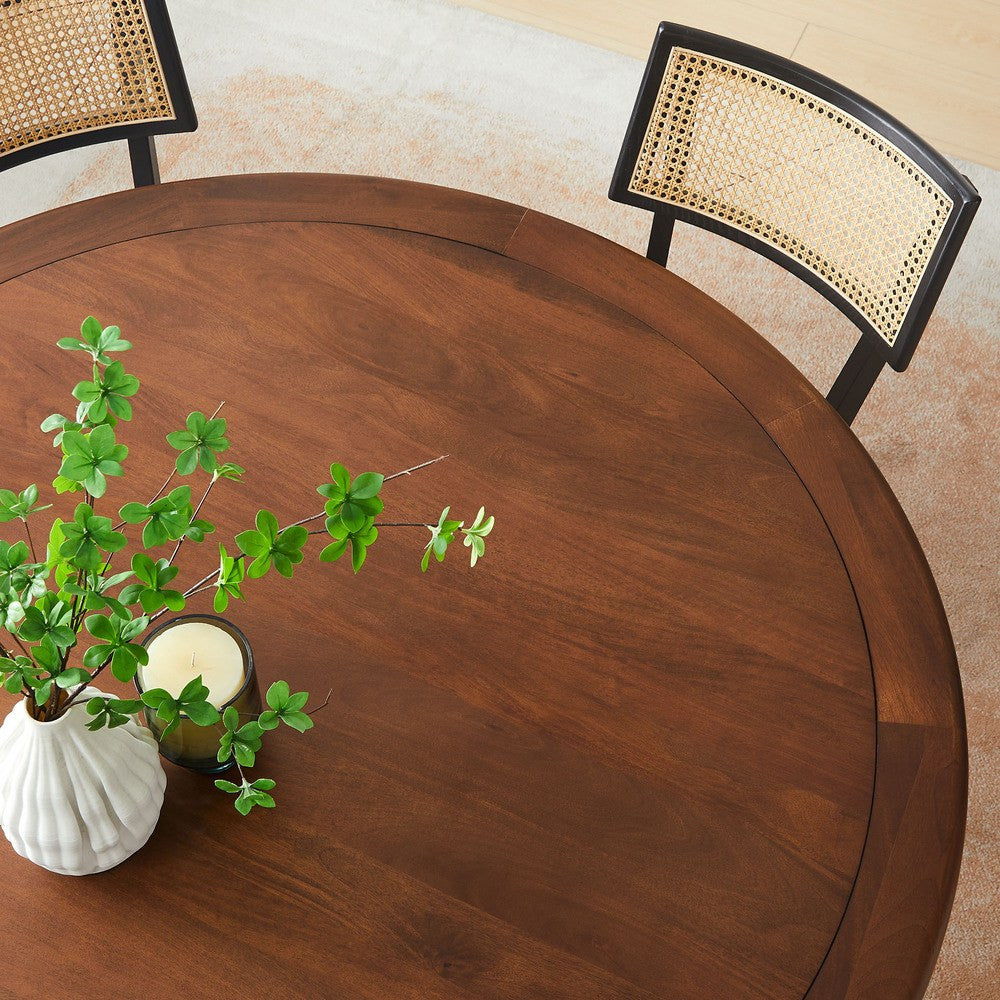 EEI-7071 Lippa 60" Round Pedestal Solid Wood Dining Table by Modway