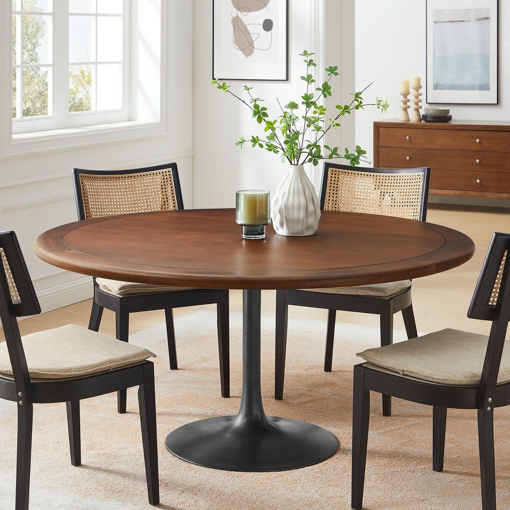 EEI-7071 Lippa 60" Round Pedestal Solid Wood Dining Table by Modway
