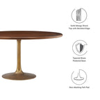 EEI-7071 Lippa 60" Round Pedestal Solid Wood Dining Table by Modway
