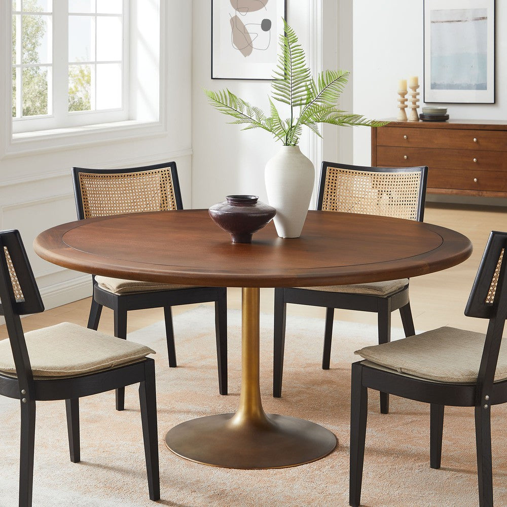 EEI-7071 Lippa 60" Round Pedestal Solid Wood Dining Table by Modway