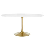 EEI-3229-GLD-WHI Lippa 60" Round Wood Dining Table by Modway