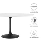 EEI-3524-BLK-WHI Lippa 60" Round Wood Dining Table by Modway