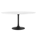 EEI-3524-BLK-WHI Lippa 60" Round Wood Dining Table by Modway