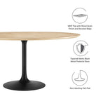 EEI-4873-BLK-NAT Lippa 60" Round Wood Dining Table by Modway