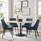 EEI-4873-BLK-NAT Lippa 60" Round Wood Dining Table by Modway