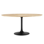 EEI-4873-BLK-NAT Lippa 60" Round Wood Dining Table by Modway