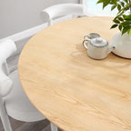 EEI-5233-GLD-NAT Lippa 60" Round Wood Dining Table by Modway