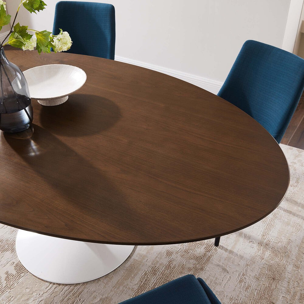 EEI-1661-WAL Lippa 78" Oval Wood Dining Table by Modway