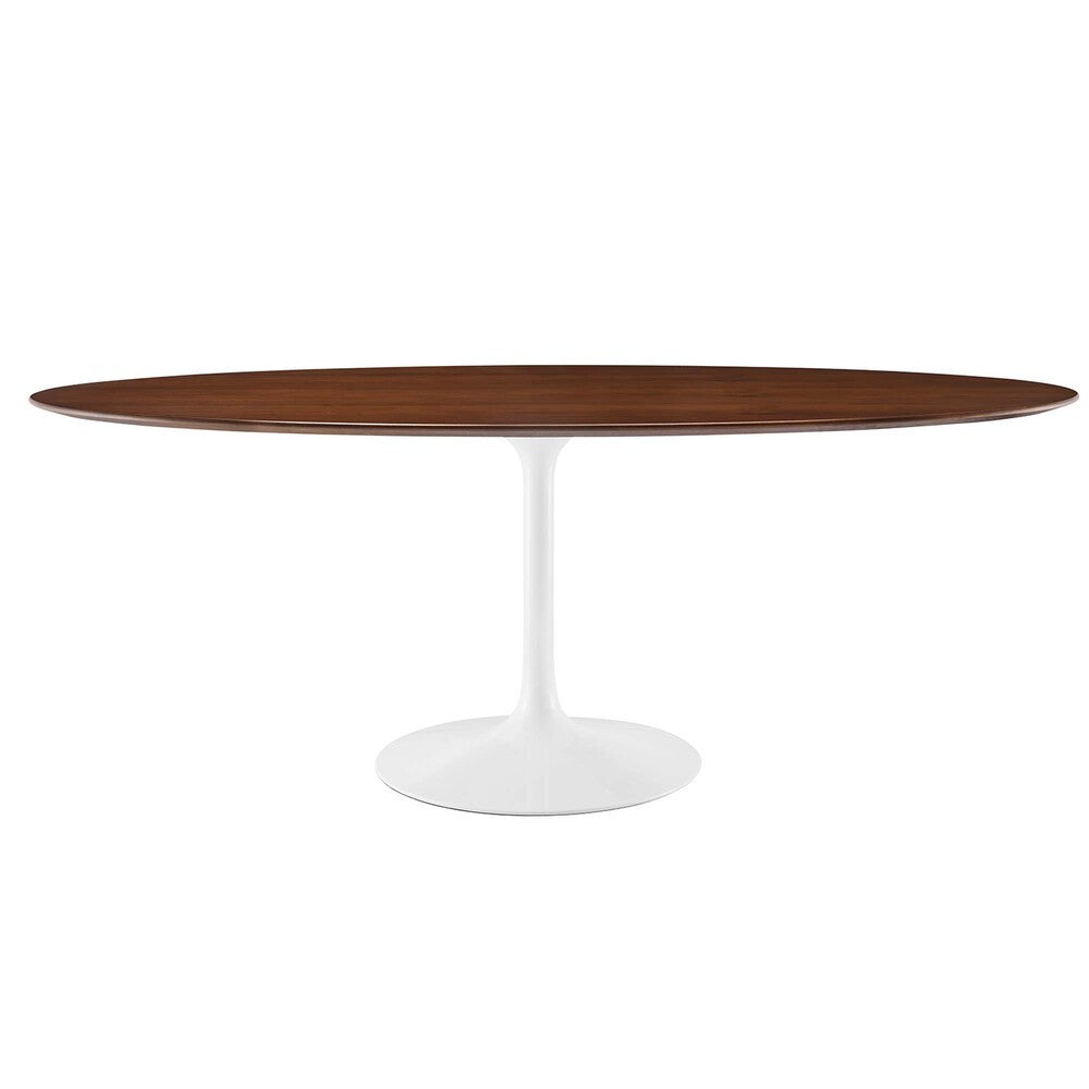 EEI-1661-WAL Lippa 78" Oval Wood Dining Table by Modway
