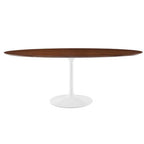 Modway EEI-1661-WAL Lippa 78" Oval Wood Dining Table Walnut