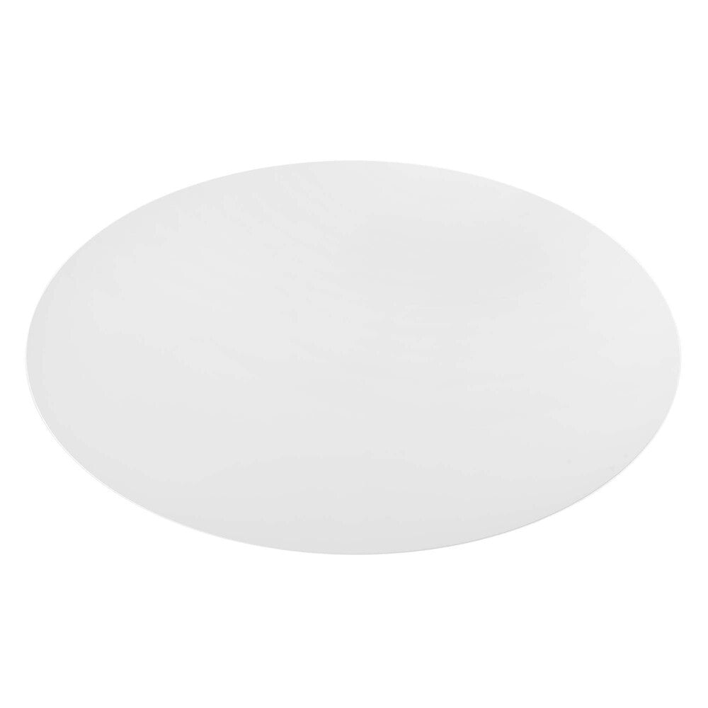 EEI-3255-GLD-WHI Lippa 78" Oval Wood Dining Table by Modway