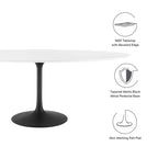 EEI-3540-BLK-WHI Lippa 78" Oval Wood Dining Table by Modway