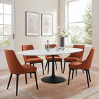 EEI-3540-BLK-WHI Lippa 78" Oval Wood Dining Table by Modway