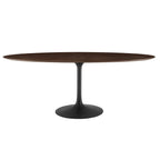 EEI-4888-BLK-CHE Lippa 78" Oval Wood Dining Table by Modway
