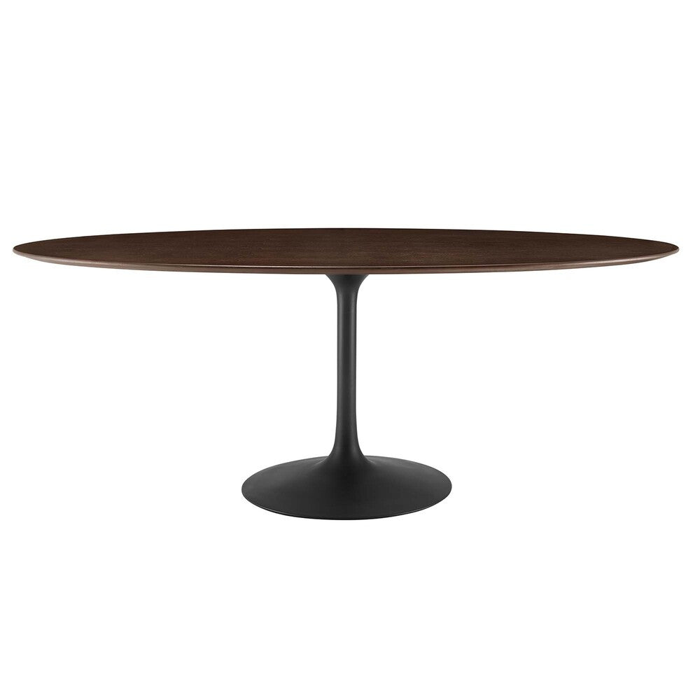 EEI-4888-BLK-CHE Lippa 78" Oval Wood Dining Table by Modway
