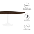 EEI-5196-WHI-CHE Lippa 78" Oval Wood Dining Table by Modway
