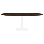 EEI-5196-WHI-CHE Lippa 78" Oval Wood Dining Table by Modway