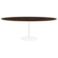 Modway EEI-5196-WHI-CHE Lippa 78" Oval Wood Dining Table White Cherry Walnut