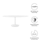EEI-1657-WHI Lippa 78" Oval Wood Dining Table by Modway