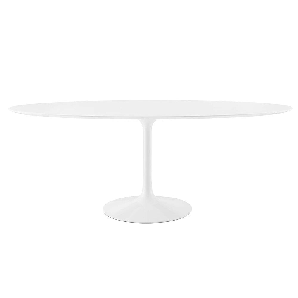 EEI-1657-WHI Lippa 78" Oval Wood Dining Table by Modway