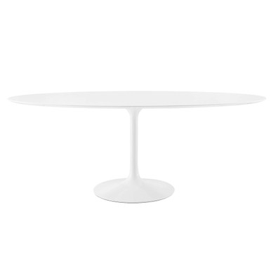 Modway EEI-1657-WHI Lippa 78" Oval Wood Dining Table White