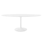 Modway EEI-1657-WHI Lippa 78" Oval Wood Dining Table White