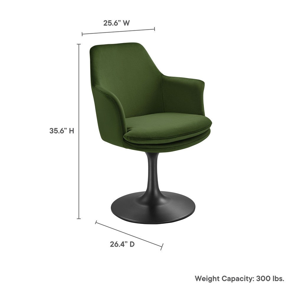 EEI-6957 Lippa Swivel Dining Performance Velvet Armchair by Modway