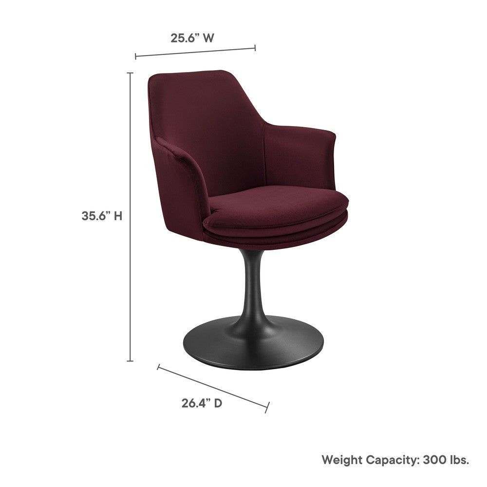 EEI-6957 Lippa Swivel Dining Performance Velvet Armchair by Modway