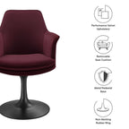 EEI-6957 Lippa Swivel Dining Performance Velvet Armchair by Modway