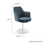 EEI-6957 Lippa Swivel Dining Performance Velvet Armchair by Modway