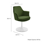 EEI-6957 Lippa Swivel Dining Performance Velvet Armchair by Modway