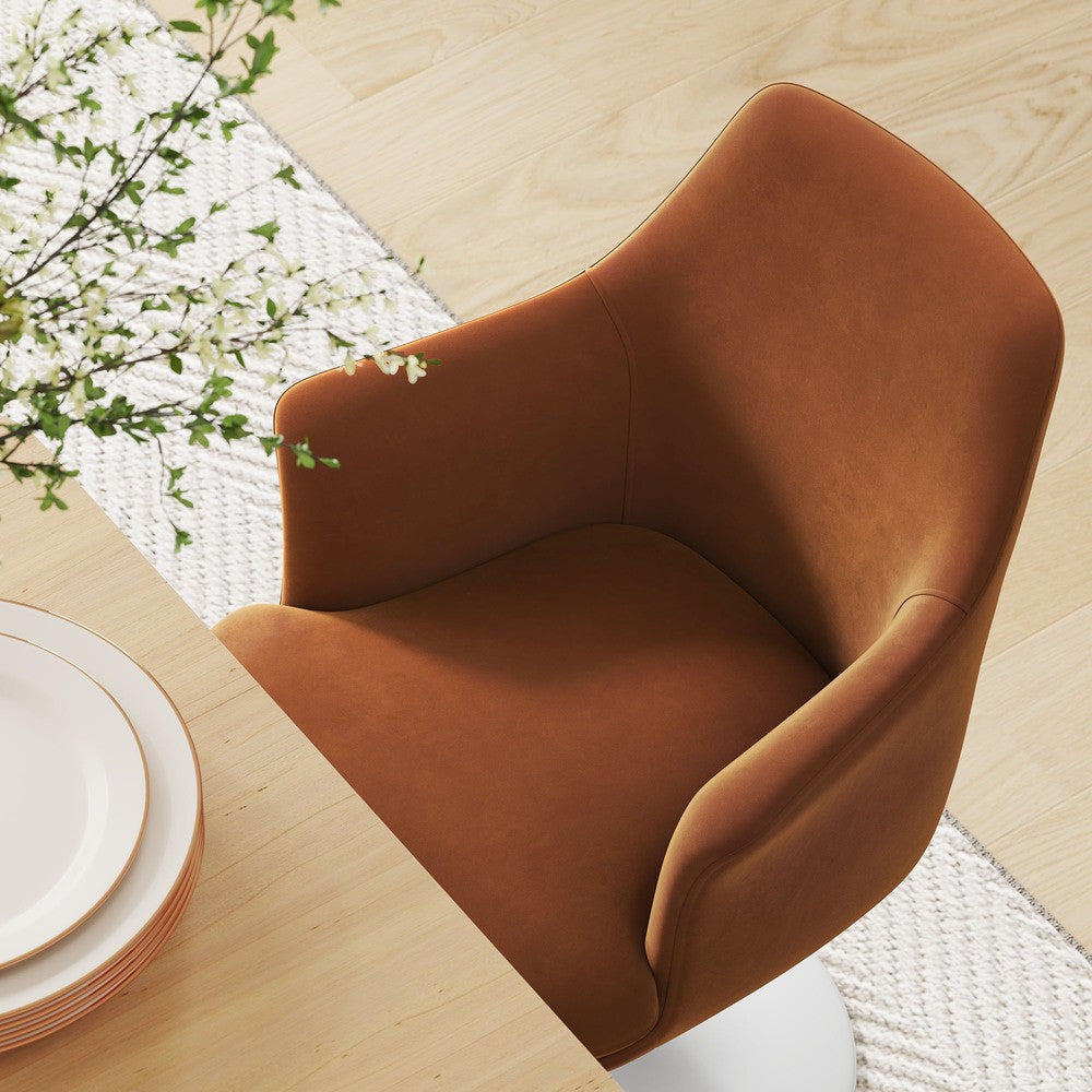 EEI-6957 Lippa Swivel Dining Performance Velvet Armchair by Modway