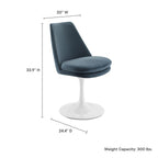 EEI-6954 Lippa Swivel Dining Performance Velvet Side Chair by Modway