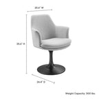 Modway Lippa Swivel Dining Upholstered Armchair by Modway-EEI-6956