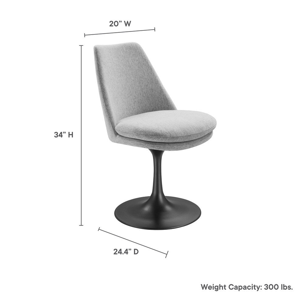 EEI-6953 Lippa Swivel Dining Upholstered Side Chair by Modway