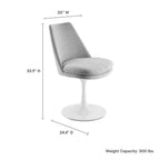 EEI-6953 Lippa Swivel Dining Upholstered Side Chair by Modway
