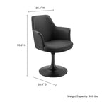EEI-6958 Lippa Swivel Dining Vegan Leather Armchair by Modway