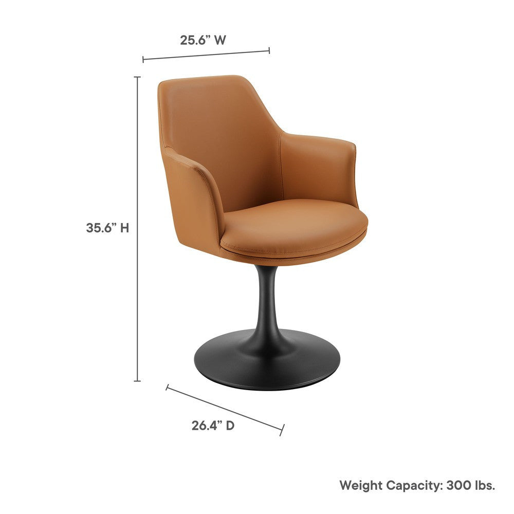 EEI-6958 Lippa Swivel Dining Vegan Leather Armchair by Modway