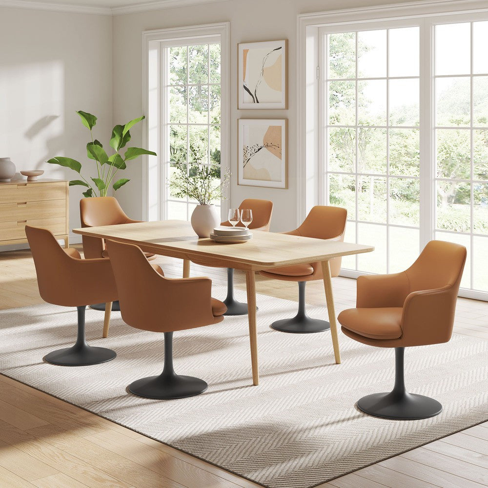 EEI-6958 Lippa Swivel Dining Vegan Leather Armchair by Modway