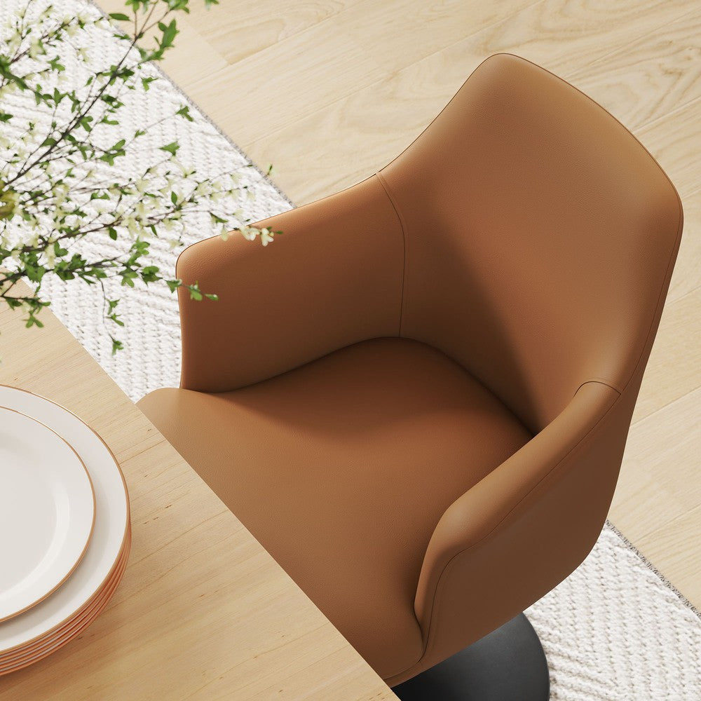 EEI-6958 Lippa Swivel Dining Vegan Leather Armchair by Modway