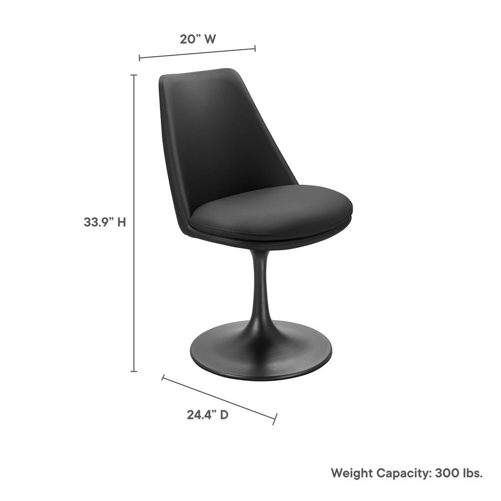 EEI-6955 Lippa Swivel Dining Vegan Leather Side Chair by Modway