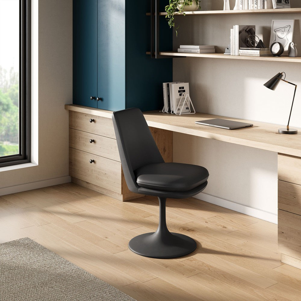 EEI-6955 Lippa Swivel Dining Vegan Leather Side Chair by Modway