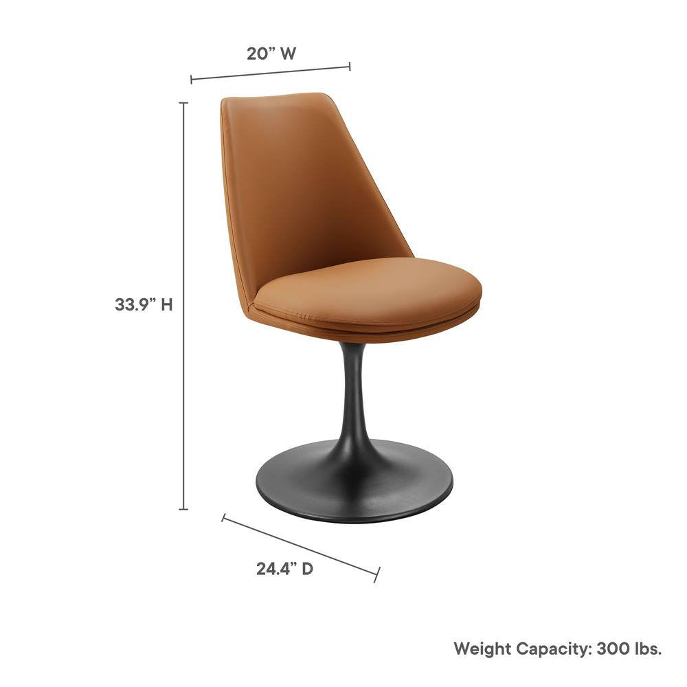 EEI-6955 Lippa Swivel Dining Vegan Leather Side Chair by Modway
