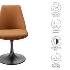 EEI-6955 Lippa Swivel Dining Vegan Leather Side Chair by Modway