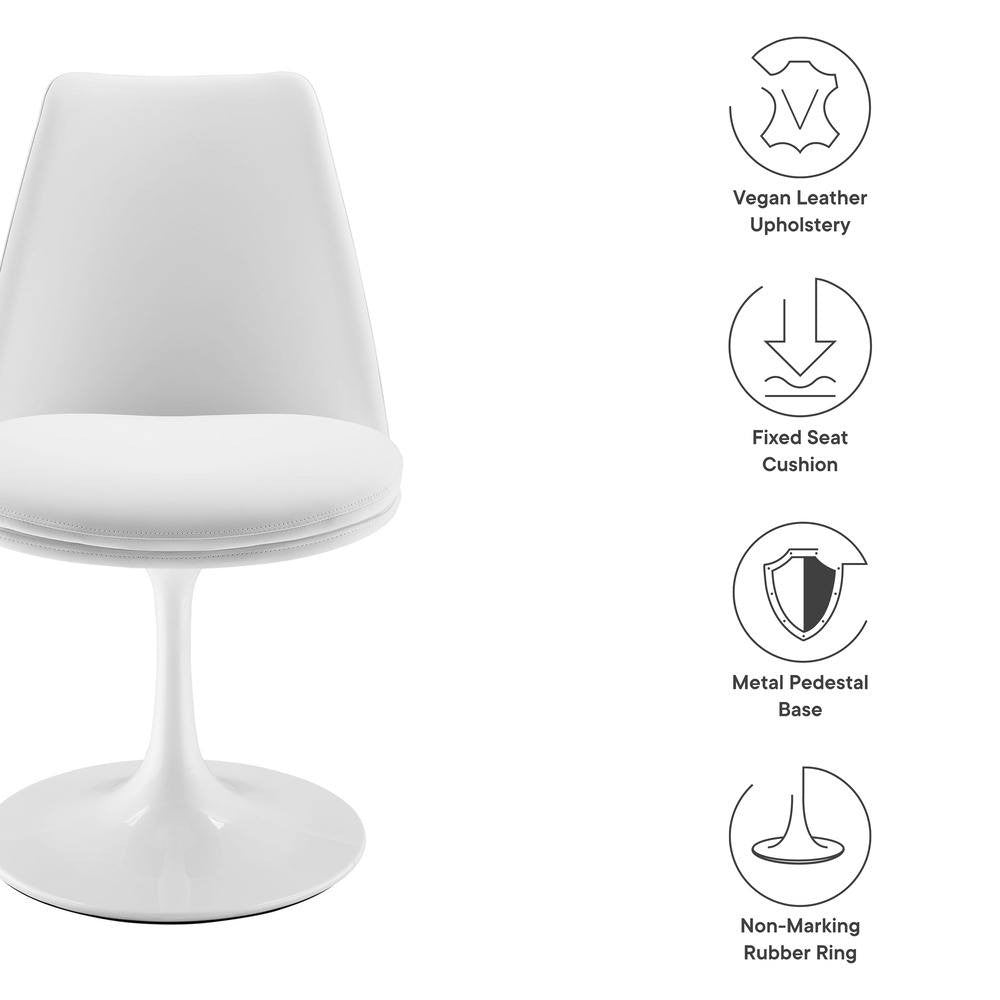 EEI-6955 Lippa Swivel Dining Vegan Leather Side Chair by Modway