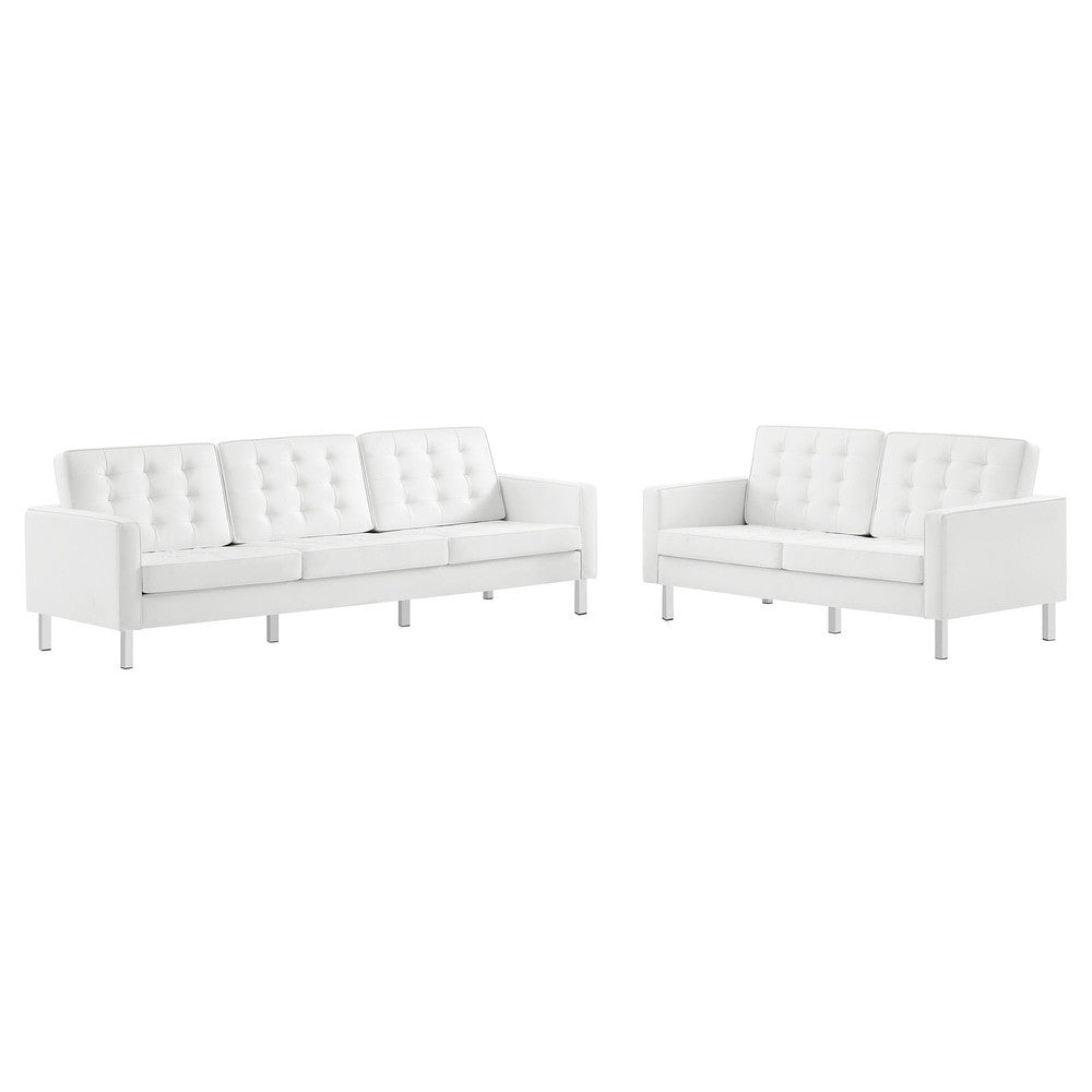 EEI-4106 Loft 2-Piece Tufted Vegan Leather Furniture Set by Modway