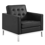 EEI-4102 Loft Tufted Upholstered Faux Leather Loveseat and Armchair Set by Modway