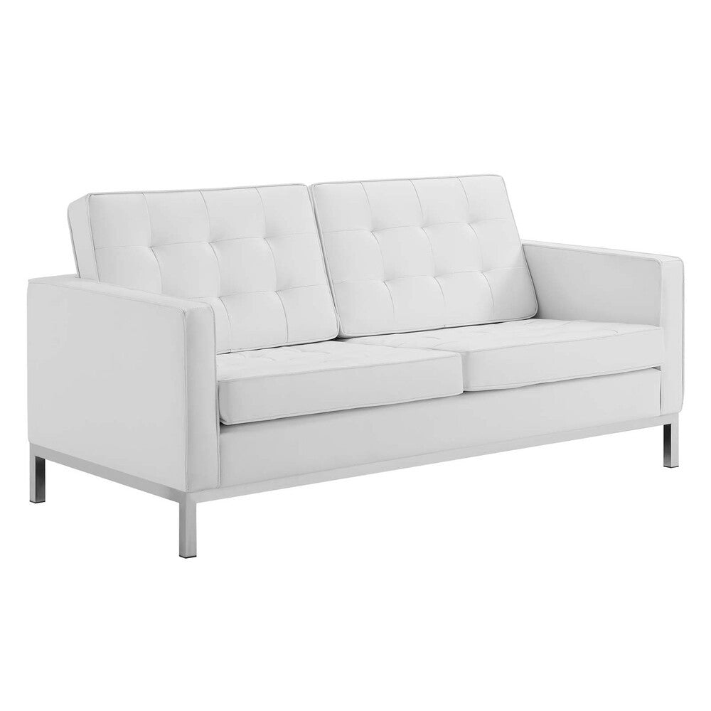 EEI-4102 Loft Tufted Upholstered Faux Leather Loveseat and Armchair Set by Modway